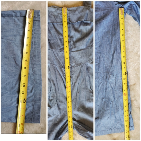 Flying‎ Tomato A. Calin Chambray Strappy Jumpsuit. - Picture 4 of 13